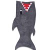 Manta con capucha portátil Fin Fun Shark para niños - Manta