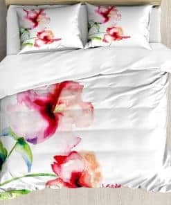 Set de Funda Nórdica Ambesonne Watercolor Flower, Flores de