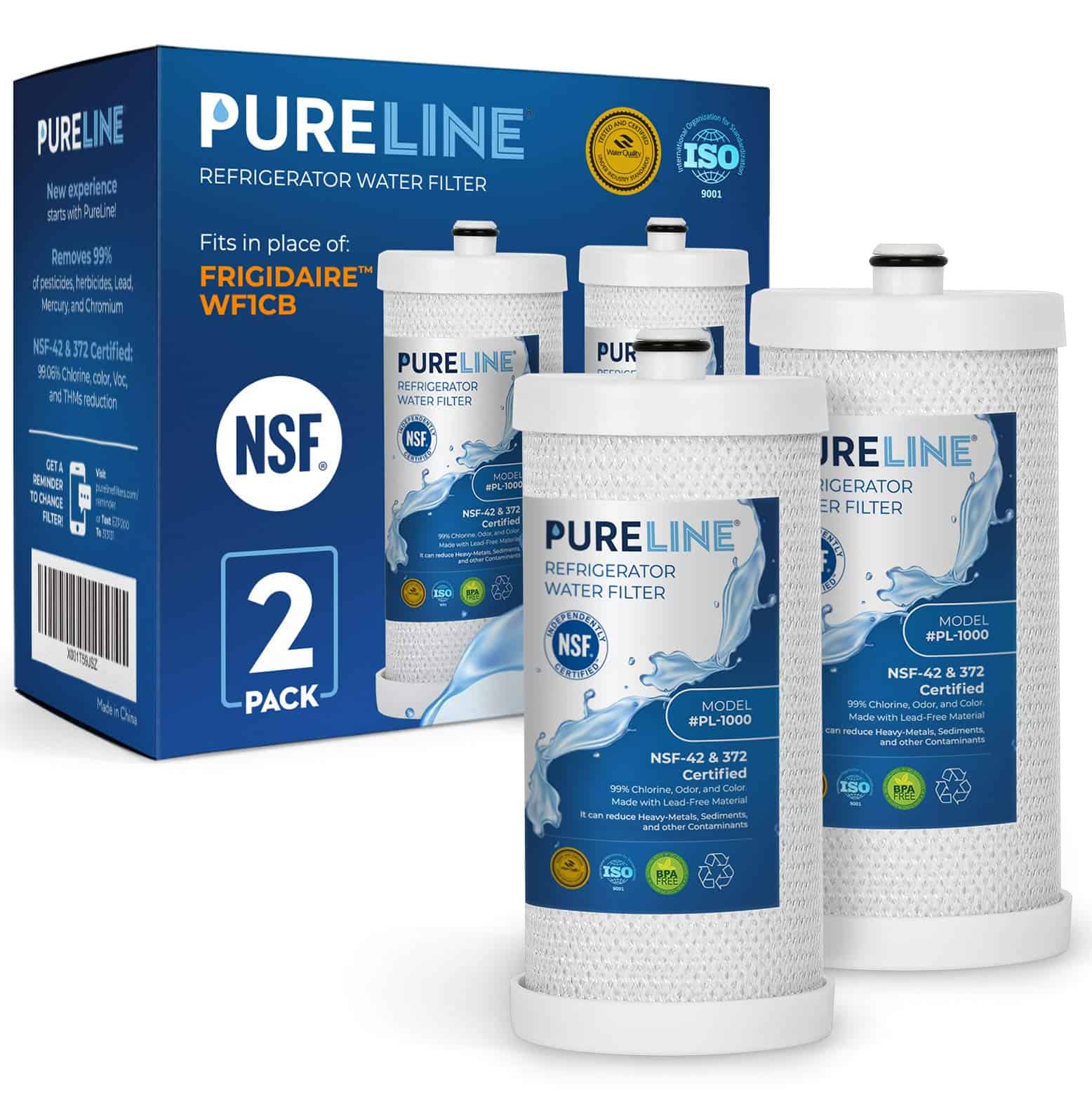 Filtro de Agua para Refrigerador Pureline WF1CB, Reemplazo