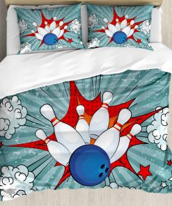 Juego de Funda de Edredón Ambesonne Bowling Party, Diseño