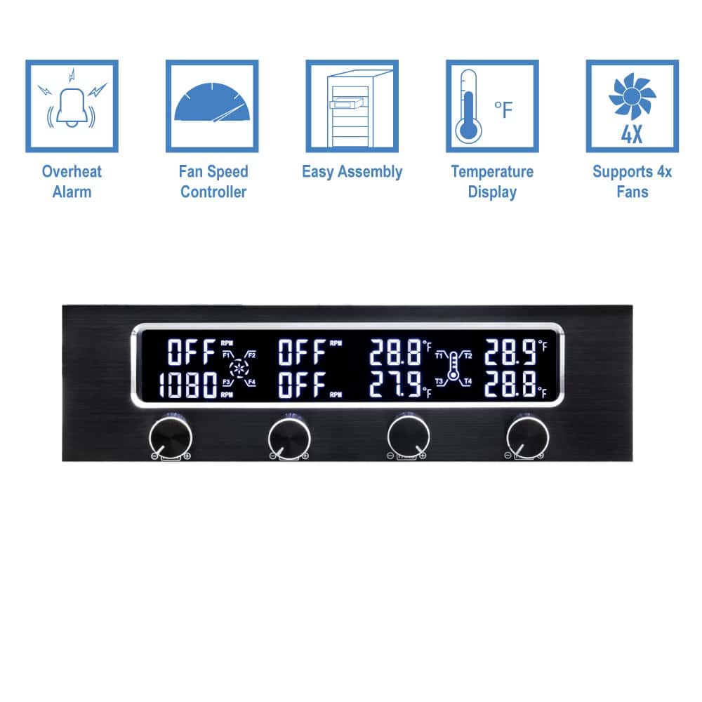 Controlador de Ventilador de 4 Canales Kingwin con LED, Se - Imagen 9