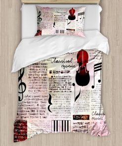 Juego de Funda Nórdica Ambesonne Old Newspaper, Tema de