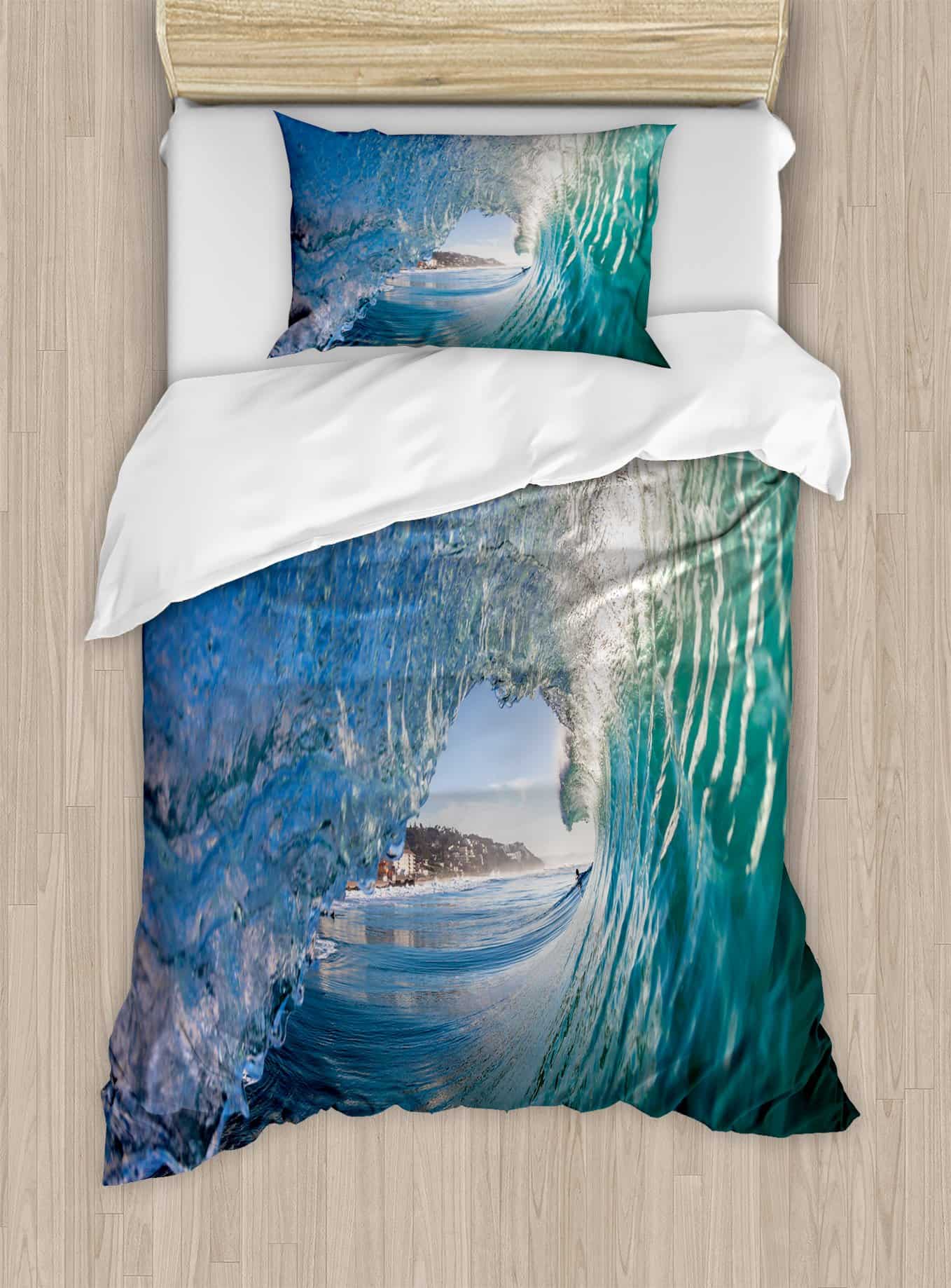 Juego de funda nórdica Ambesonne Wave, Detalles de olas