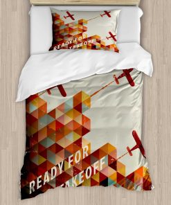 Juego de Funda Nórdica Ambesonne Vintage Airplane, Listo