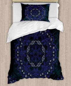 Juego de Funda Nórdica Azul Oscuro Ambesonne, Estilo