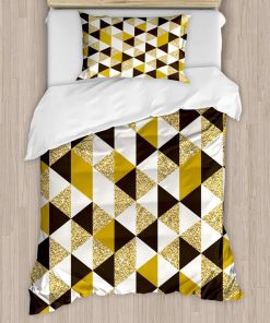 Juego de Funda Nórdica Geométrica Ambesonne, Patrón de