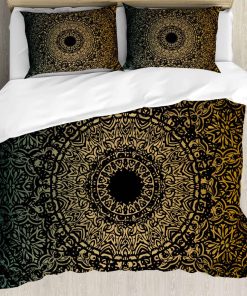 Juego de Funda nórdica Ambesonne Mandala, Diseño Redondo