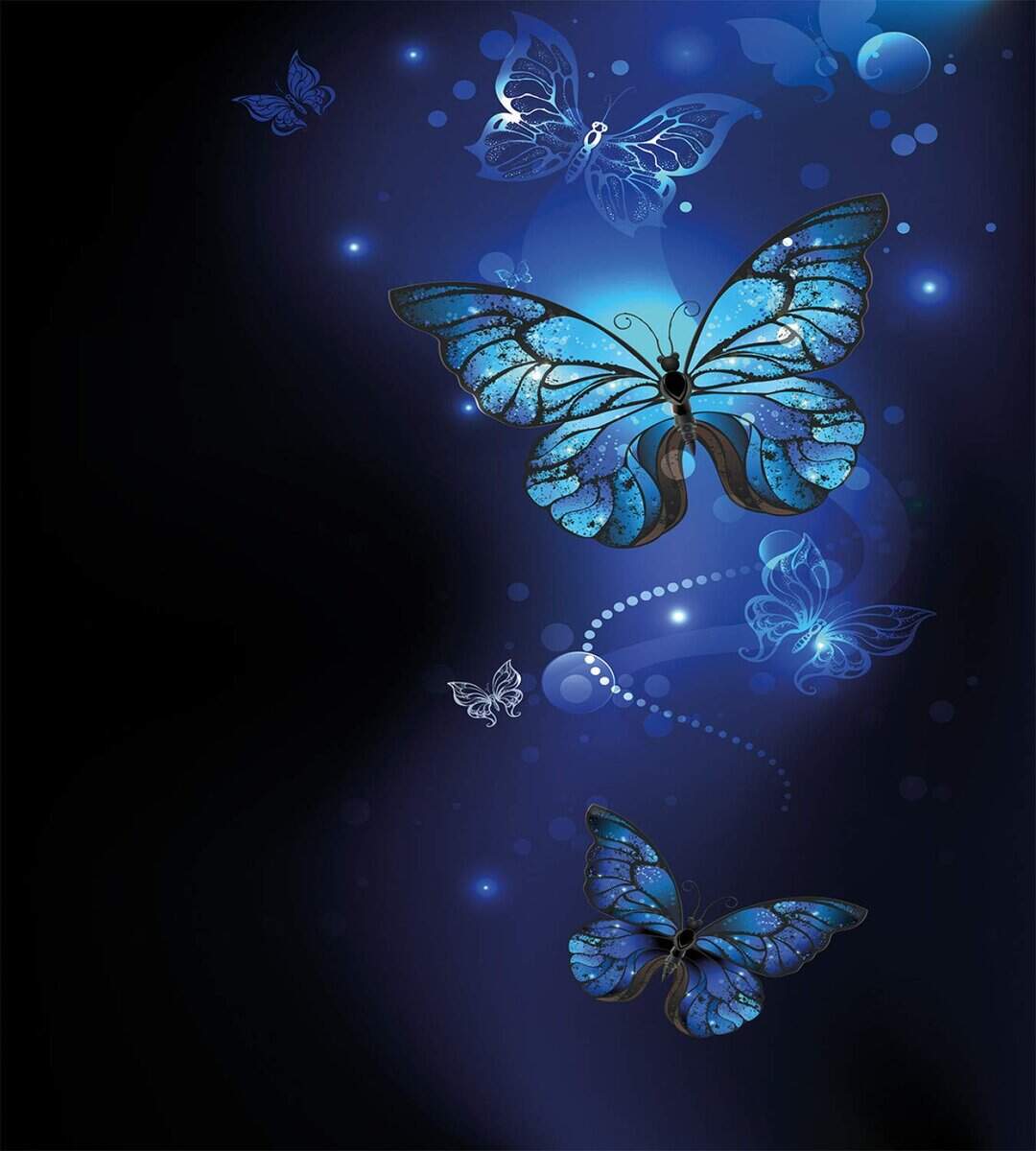 Juego de Funda de Edredón Ambesonne Azul Oscuro, - Imagen 3