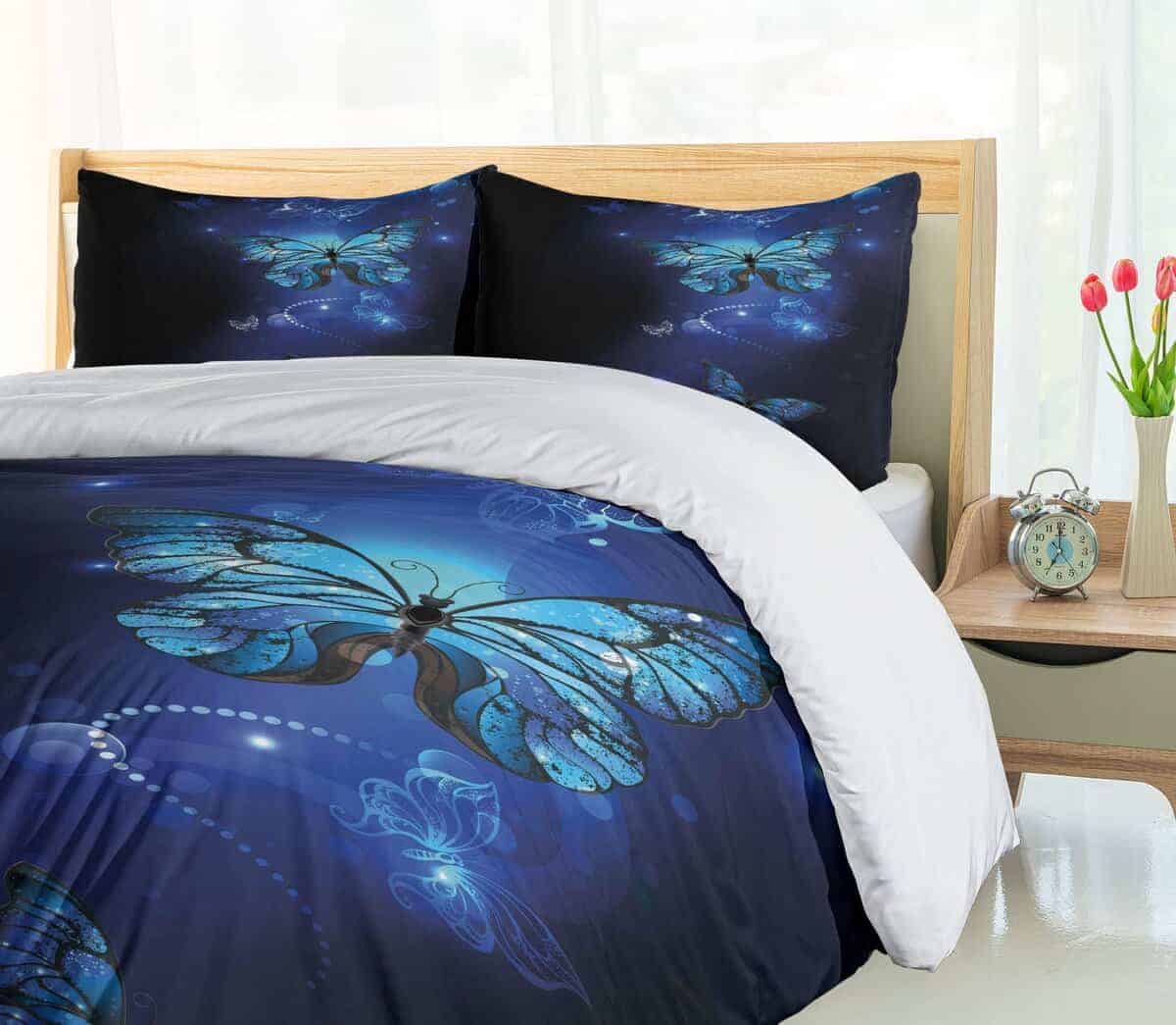 Juego de Funda de Edredón Ambesonne Azul Oscuro, - Imagen 5