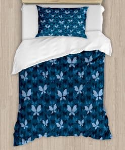 Juego de Funda Nórdica Ambesonne Azul Oscuro, -Azul Petróleo