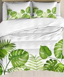 Set de Funda Nórdica Ambesonne Leaf, Inspirado en la Selva