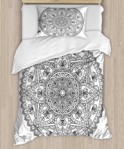 Set de Funda de Edredón Ambesonne Lotus, Diseño de Mandala