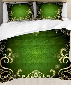 Juego de Funda Nórdica Mandala Ambesonne, Marco con Sombras