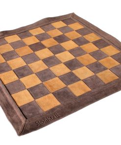 Tablero de ajedrez de cuero genuino tamaño grande 19" x 19"
