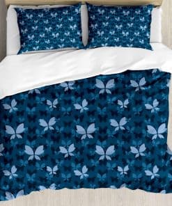 Juego de Funda Nórdica Ambesonne Azul Oscuro, -Azul Petróleo