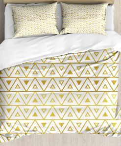 Juego de Funda nórdica Geométrica Ambesonne, Triángulos en