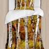 Juego de Funda Nórdica Ambesonne Fall, Árboles de Abedul