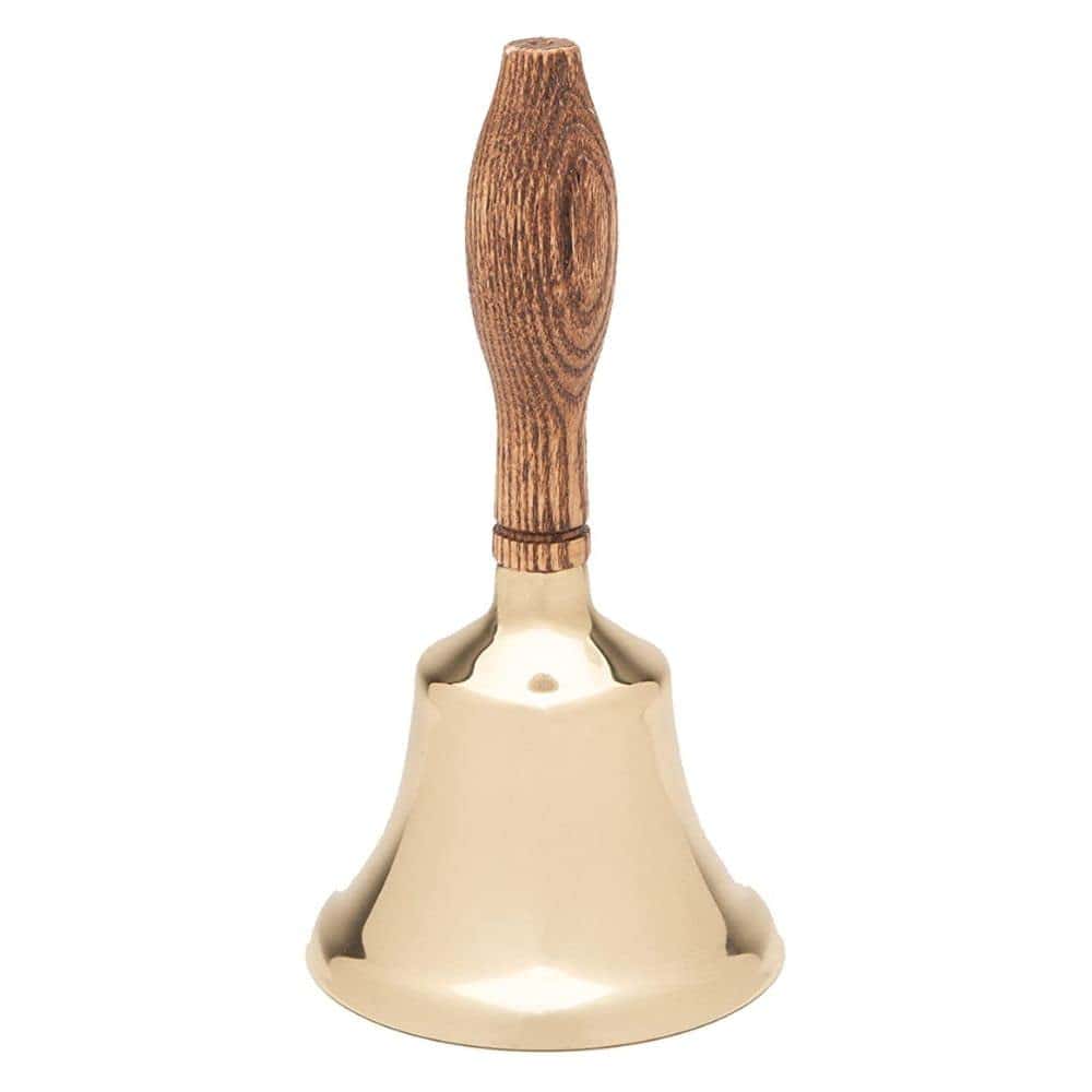 Campana de mano sólida Bevin Bells con mango de madera,