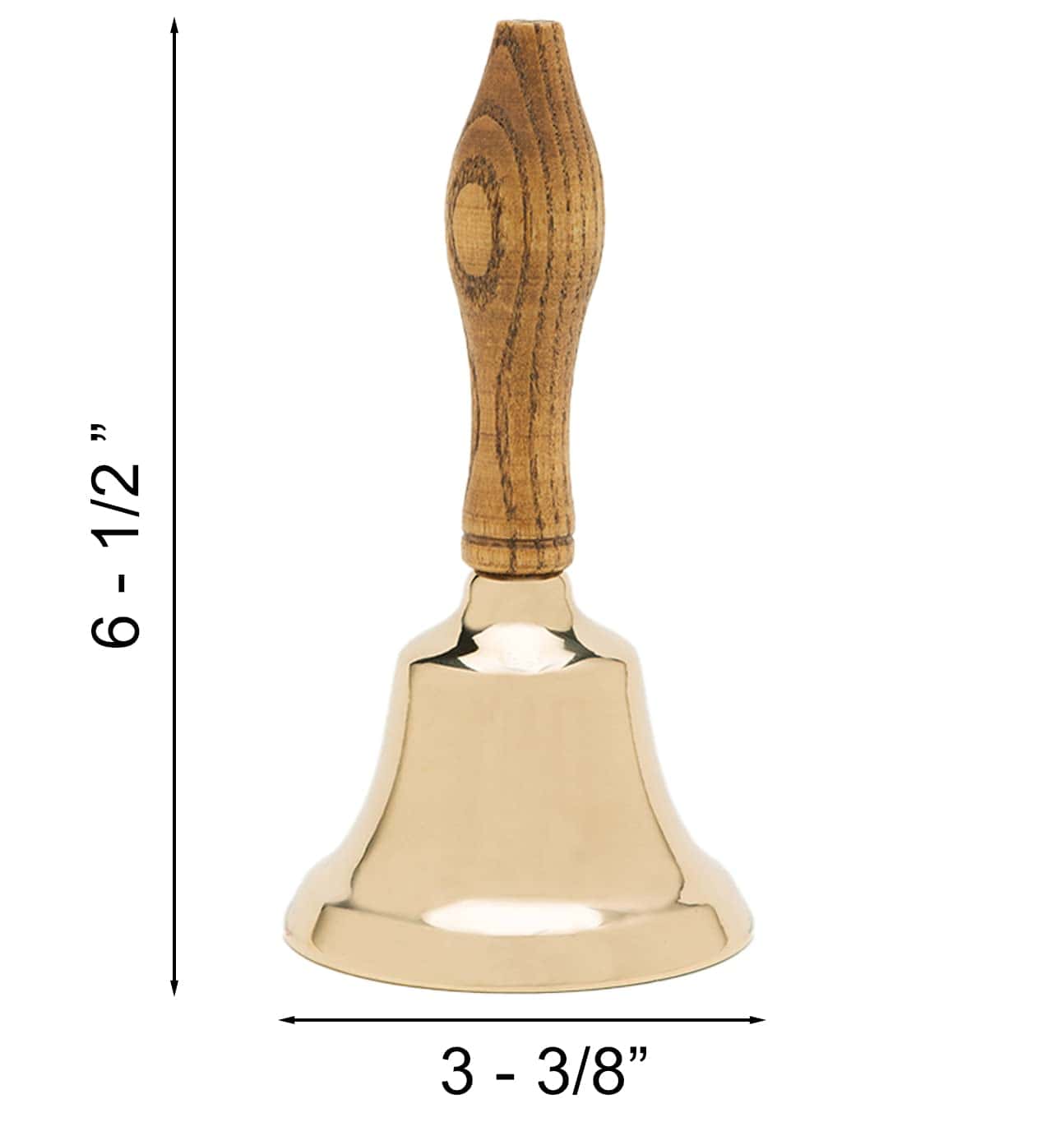 Campana de mano sólida Bevin Bells con mango de madera, - Imagen 3