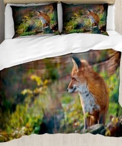 Set de Funda Nórdica Ambesonne Fox, Zorro Rojo Joven