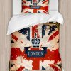 Juego de Funda Nórdica Ambesonne Union Jack, Maleta de