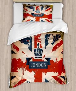 Juego de Funda Nórdica Ambesonne Union Jack, Maleta de