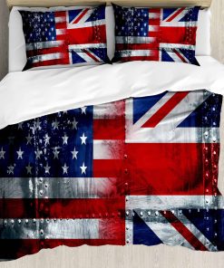 Juego de Funda Nórdica Ambesonne Unión Jack, Composición de