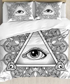 Juego de funda nórdica Ambesonne Eye, Motivo Vintage de