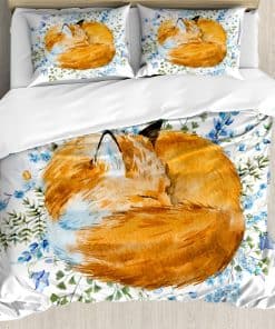 Juego de Funda Nórdica Ambesonne Fox, Zorro Durmiendo en