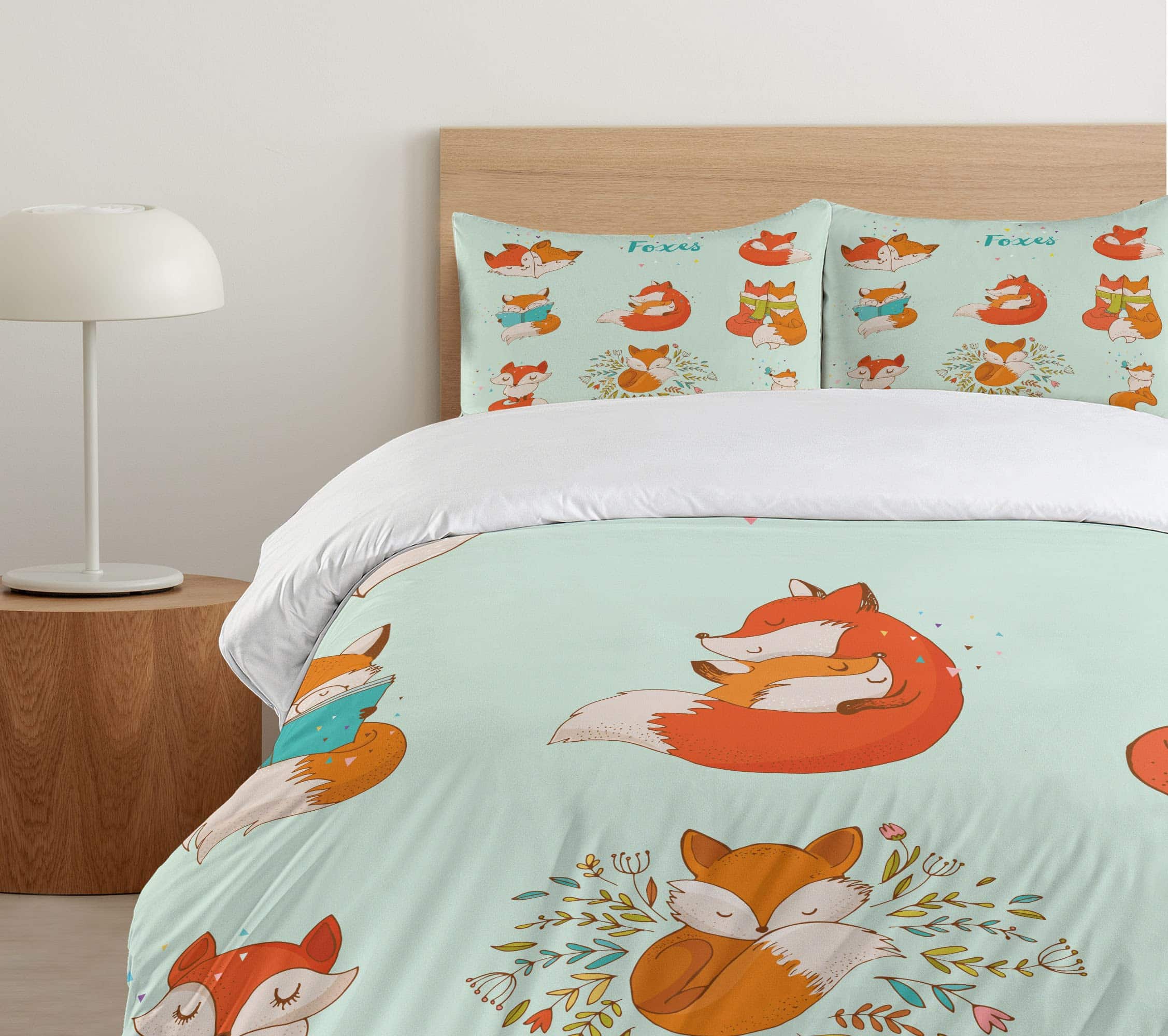 Juego de Funda Nórdica Ambesonne Fox, Personajes de Zorros - Imagen 6