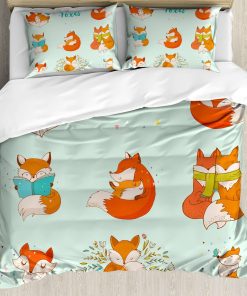 Juego de Funda Nórdica Ambesonne Fox, Personajes de Zorros