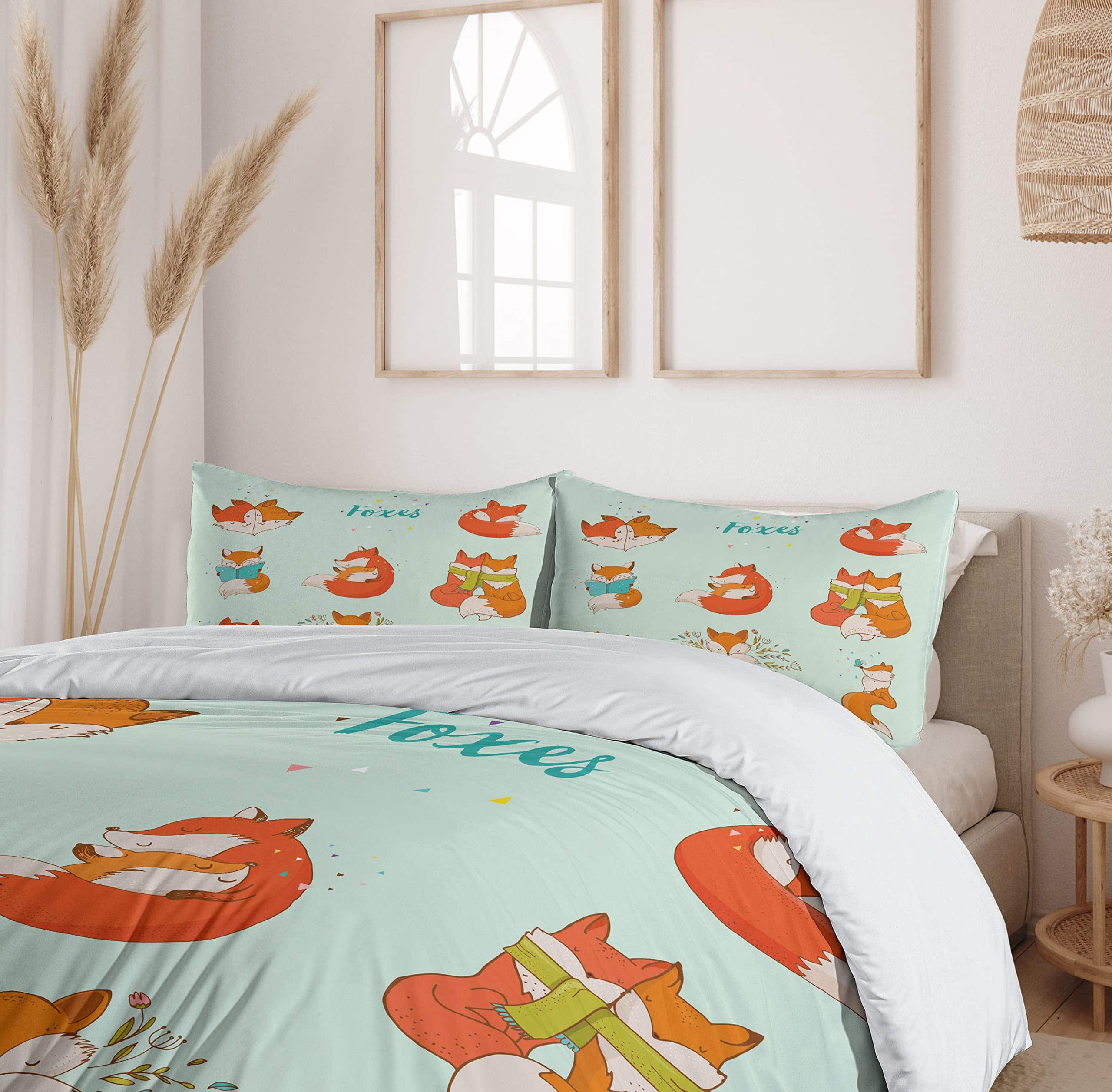 Juego de Funda Nórdica Ambesonne Fox, Personajes de Zorros - Imagen 7