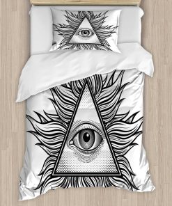 Juego de Funda de Edredón Ambesonne Eye, Forma de Triángulo