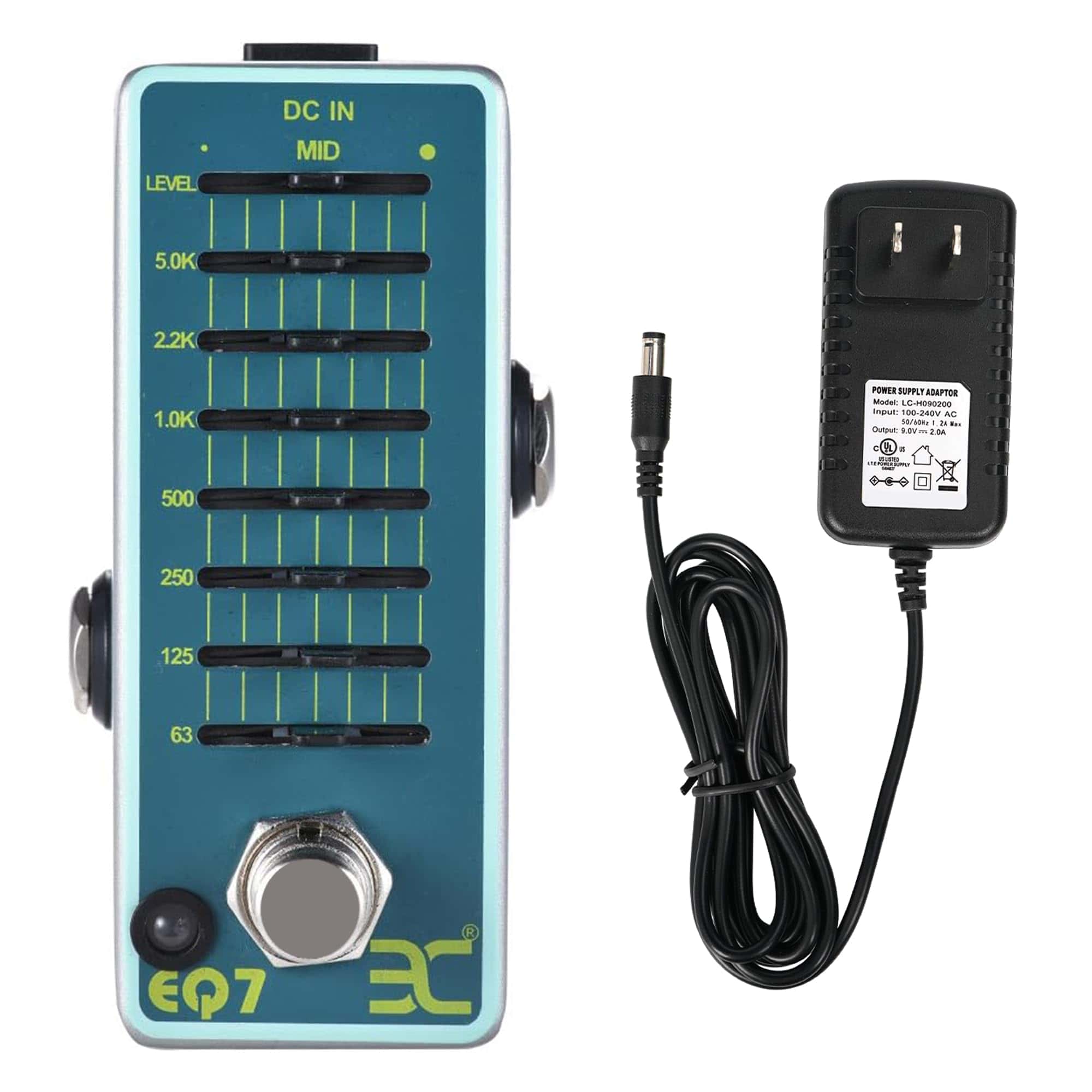 Pedal de Ecualizador de 7 Bandas EX y Paquete de Adaptador