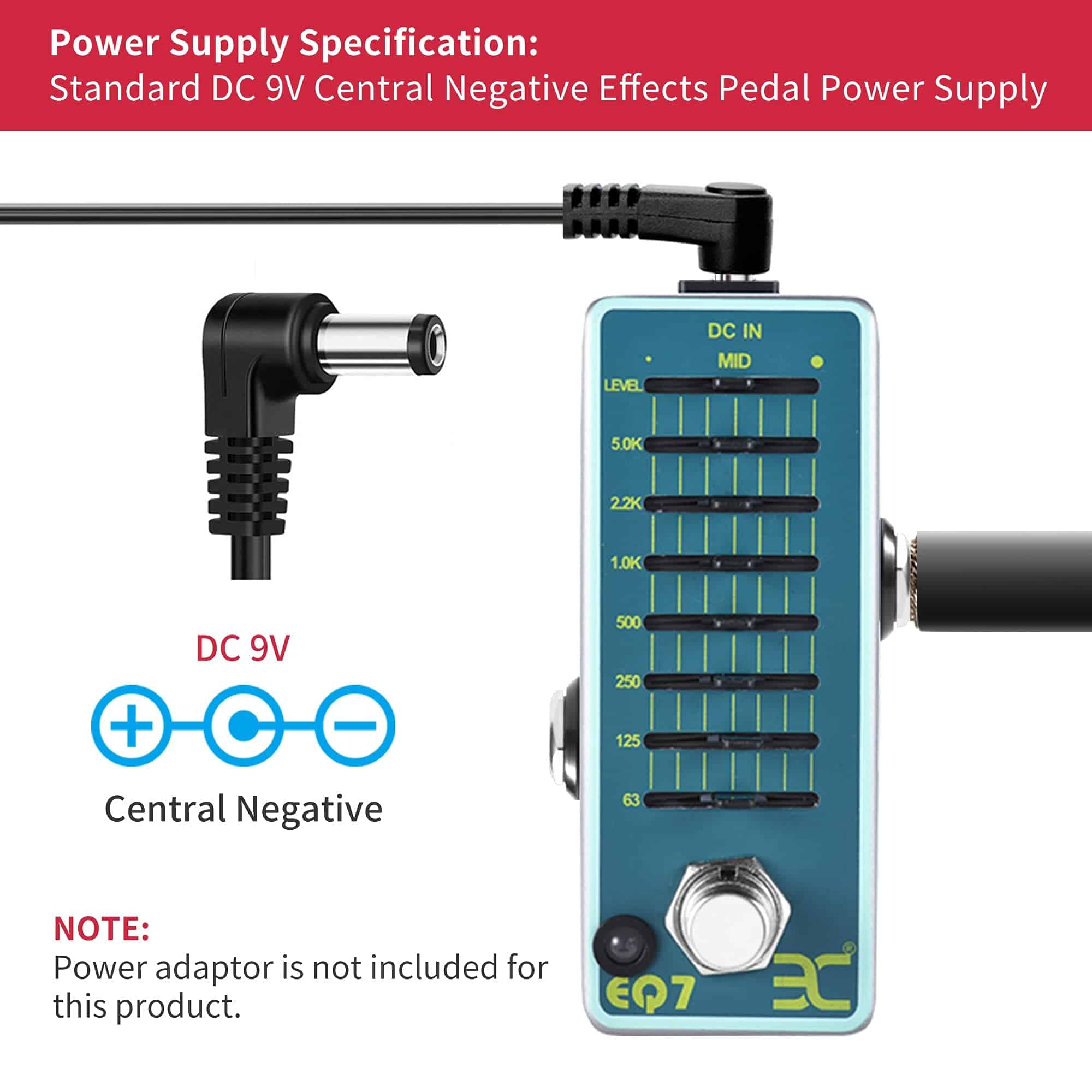 Pedal de Ecualizador de 7 Bandas EX y Paquete de Adaptador - Imagen 5