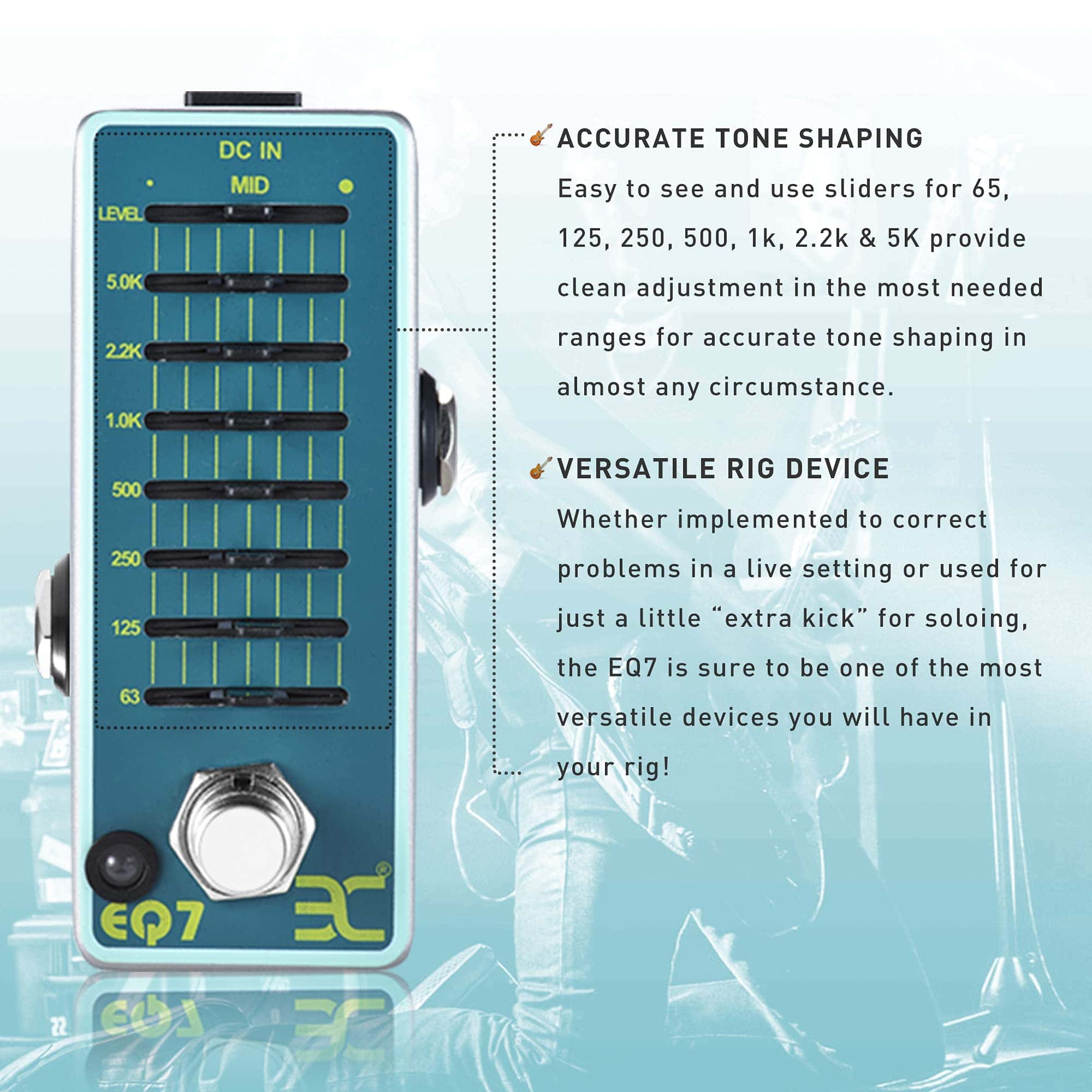 Pedal de Ecualizador de 7 Bandas EX y Paquete de Adaptador - Imagen 3