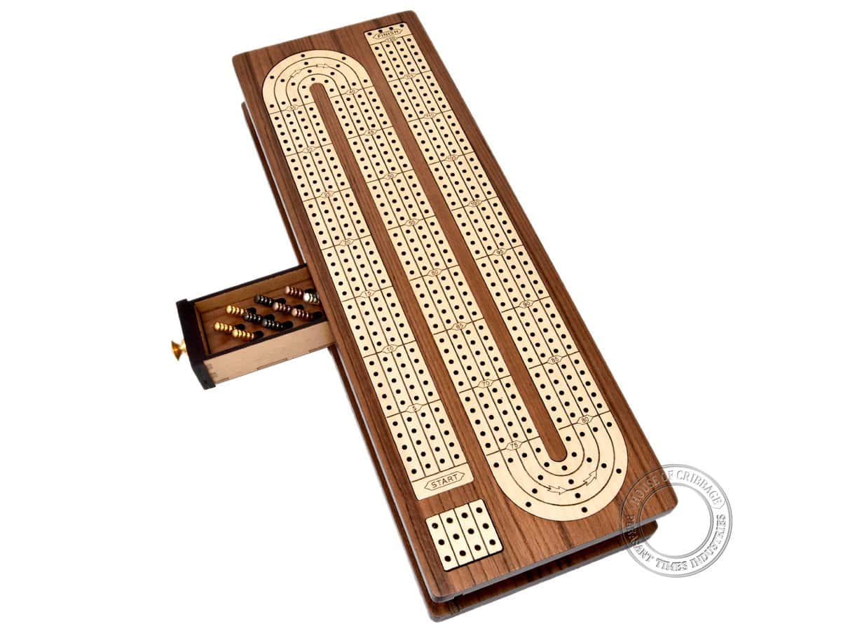 Tablero de Cribbage Continuo Incluido en Madera de