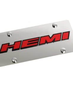 Placa de matrícula de acero inoxidable -Rojo