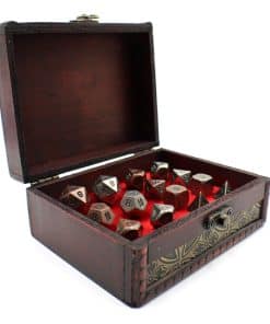 Sets de Dados de Metal para Juegos de Mesa de Rol con Cofre