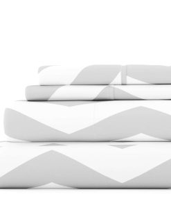 Juego de sábanas de microfibra estampada de -Flecha Gris