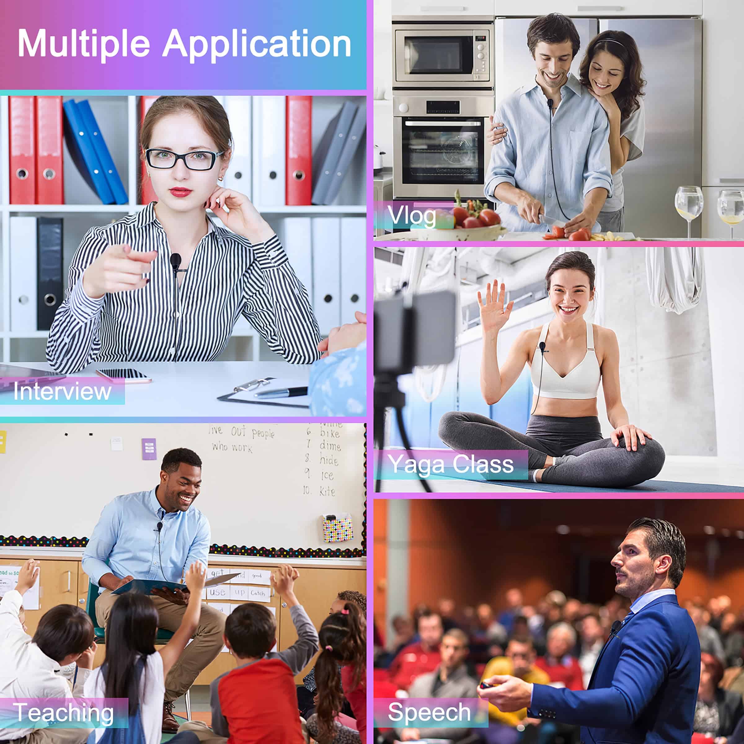 Sistema de micrófono inalámbrico KIMAFUN, micrófono de - Imagen 6