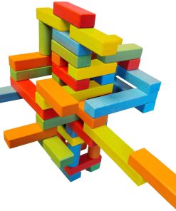 Kit de Construcción Magnético de 45 Bloques de Madera,