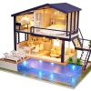 Flever Kit de Casa Miniatura DIY Creativo con Muebles para