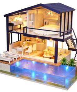 Flever Kit de Casa Miniatura DIY Creativo con Muebles para