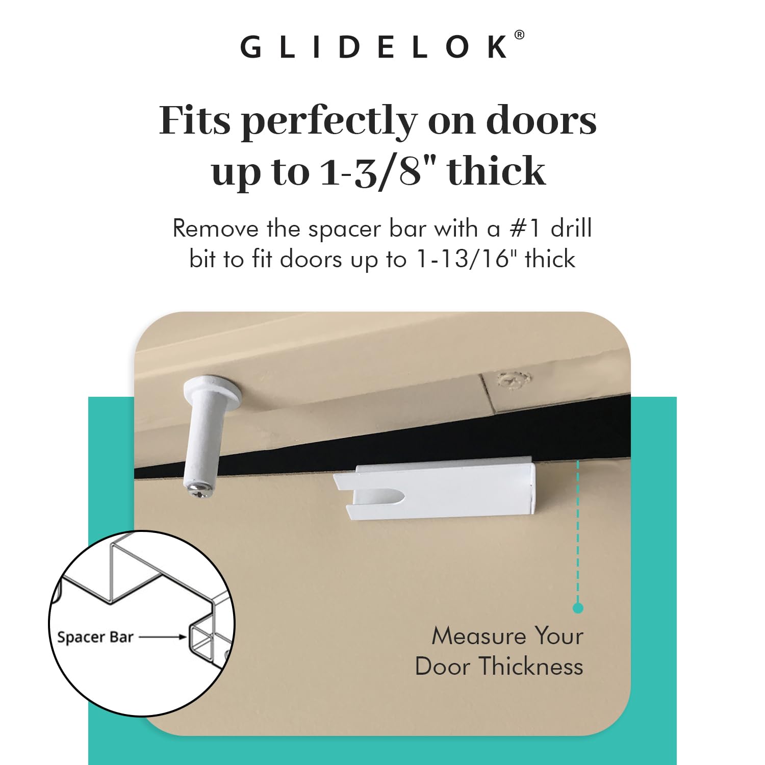 2 Pack - Bloqueo de Seguridad para Puertas GlideLok para - Imagen 5