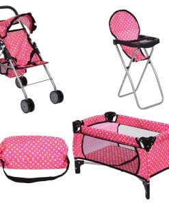 Set de Juego de Muñecas fash n kolor 3 en 1, 1 Pack N Play,