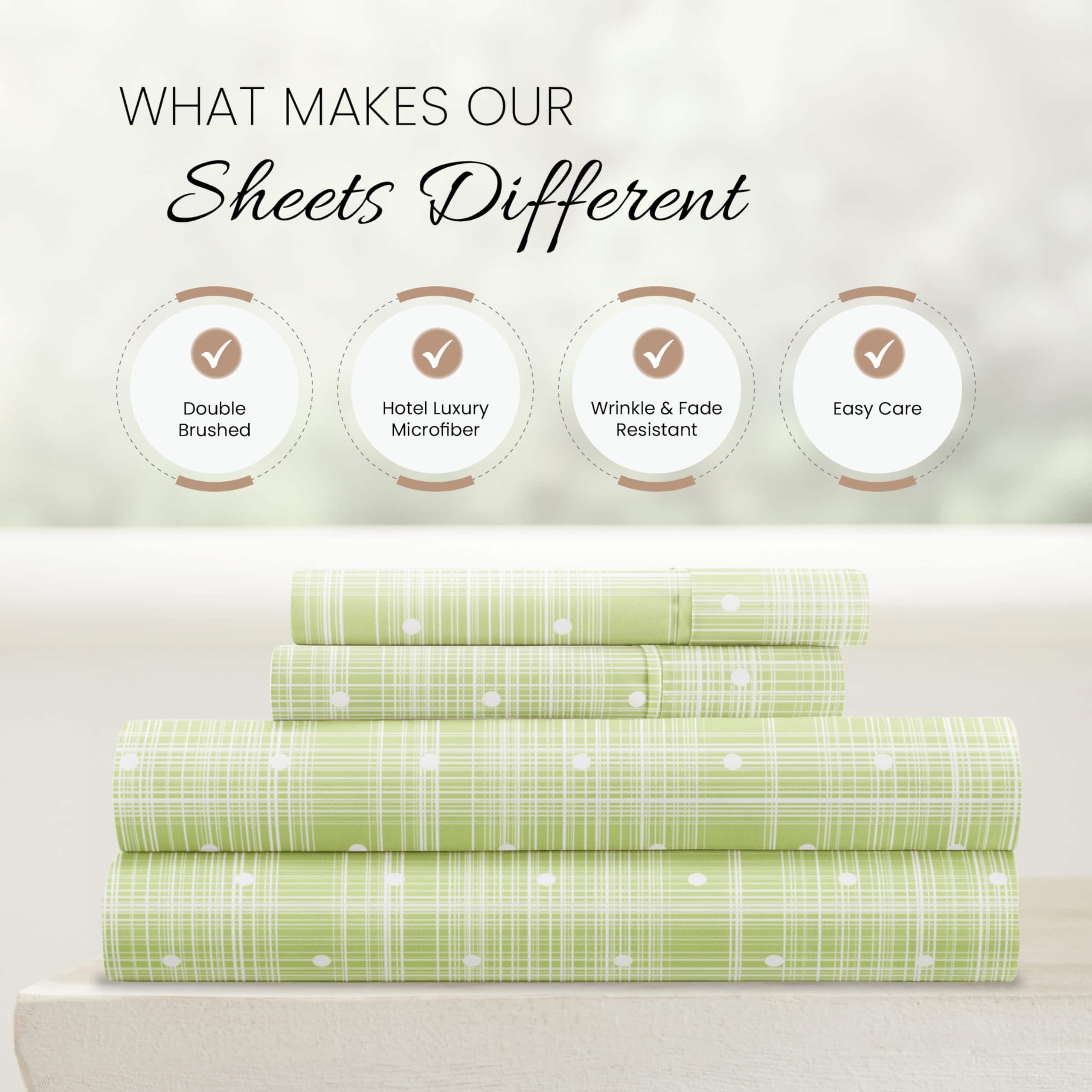 Juego de sábanas de microfibra estampada con doble - Imagen 4