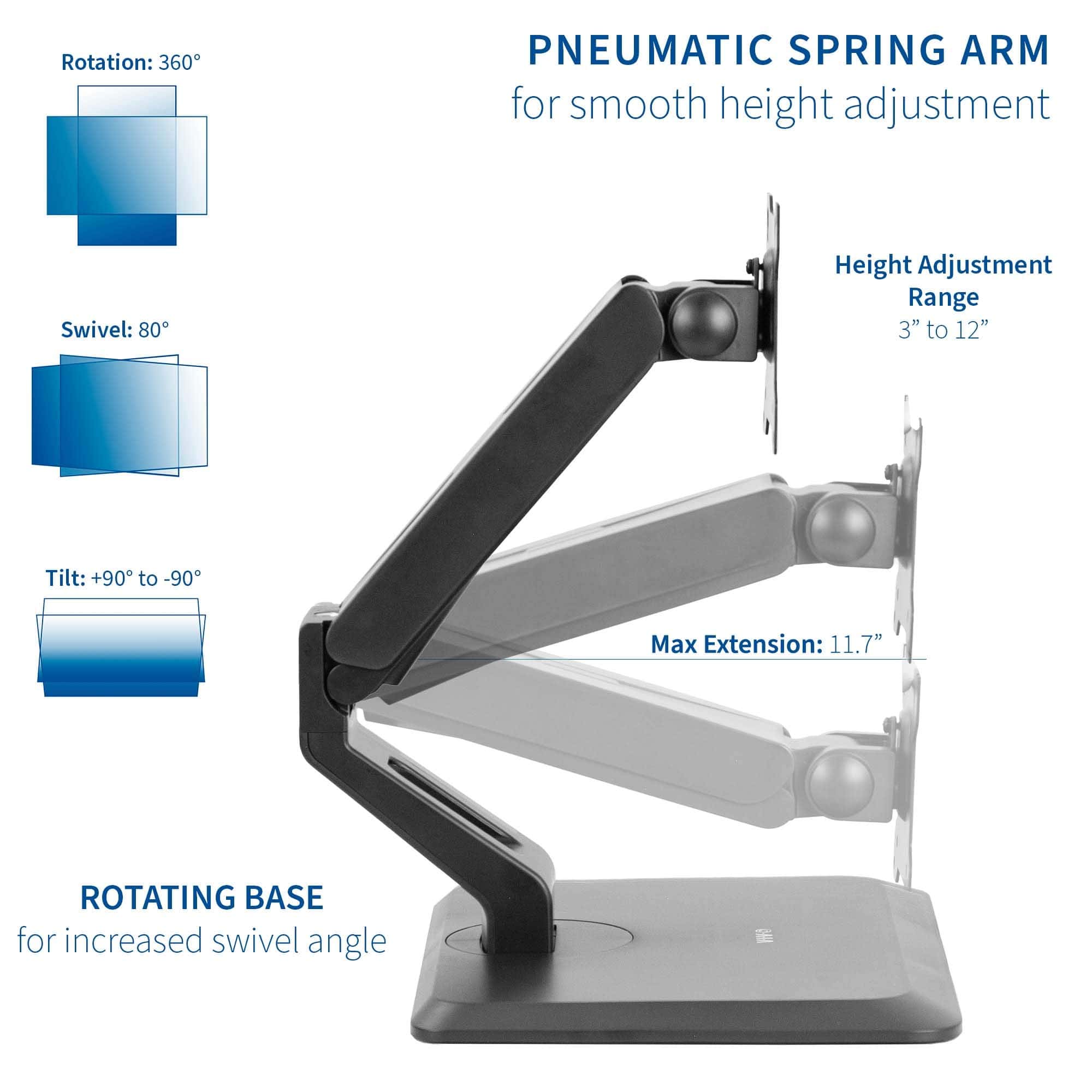 Soporte de monitor de computadora Premium VIVO VESA - Imagen 7
