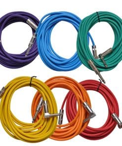 Seismic Audio - SAGC20R-BRPGYO - Paquete de 6 Cables de