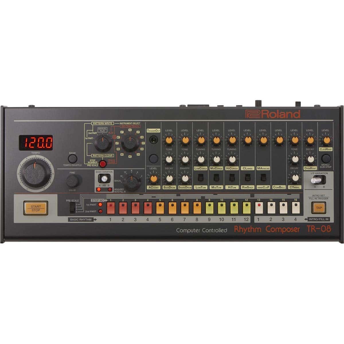 Roland Rhythm Composer, 10 Salidas (TR-08), Negro - Imagen 5